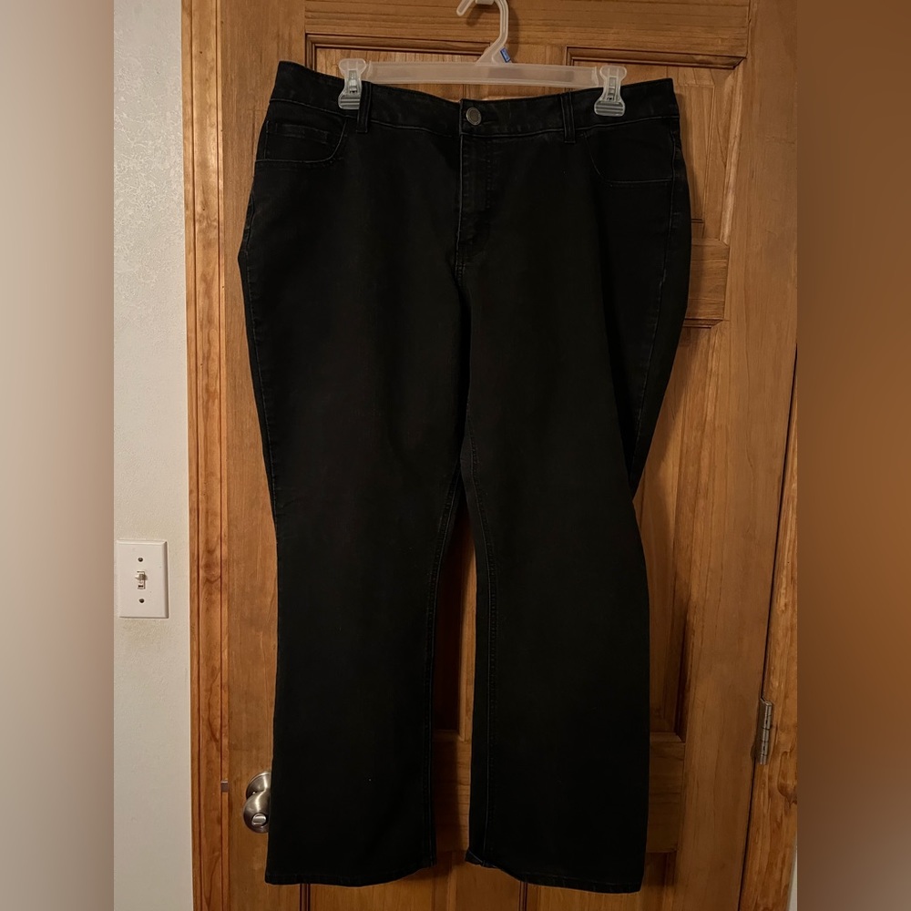 Plus size black denim jeans